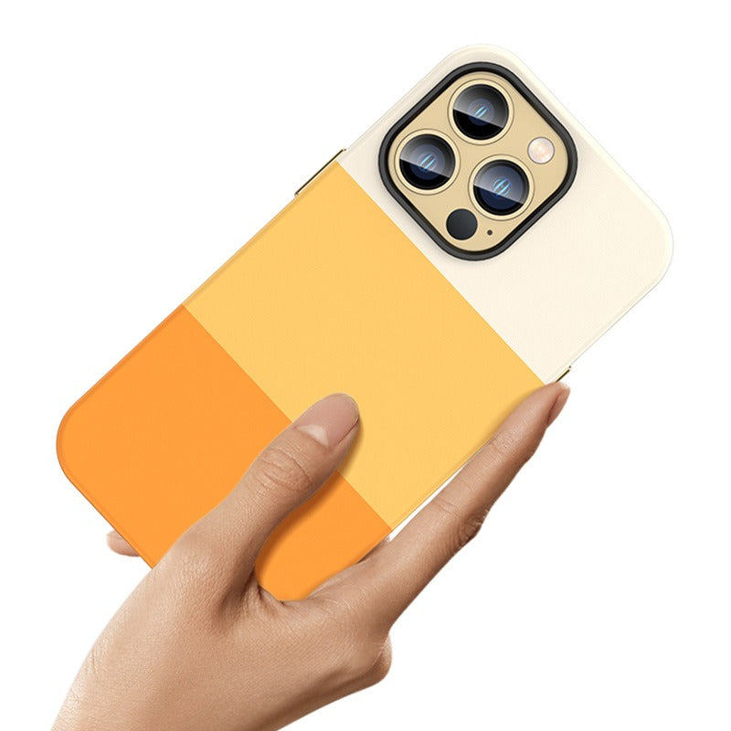 Mobile phone case  three color splicing g anti-drop case cover
