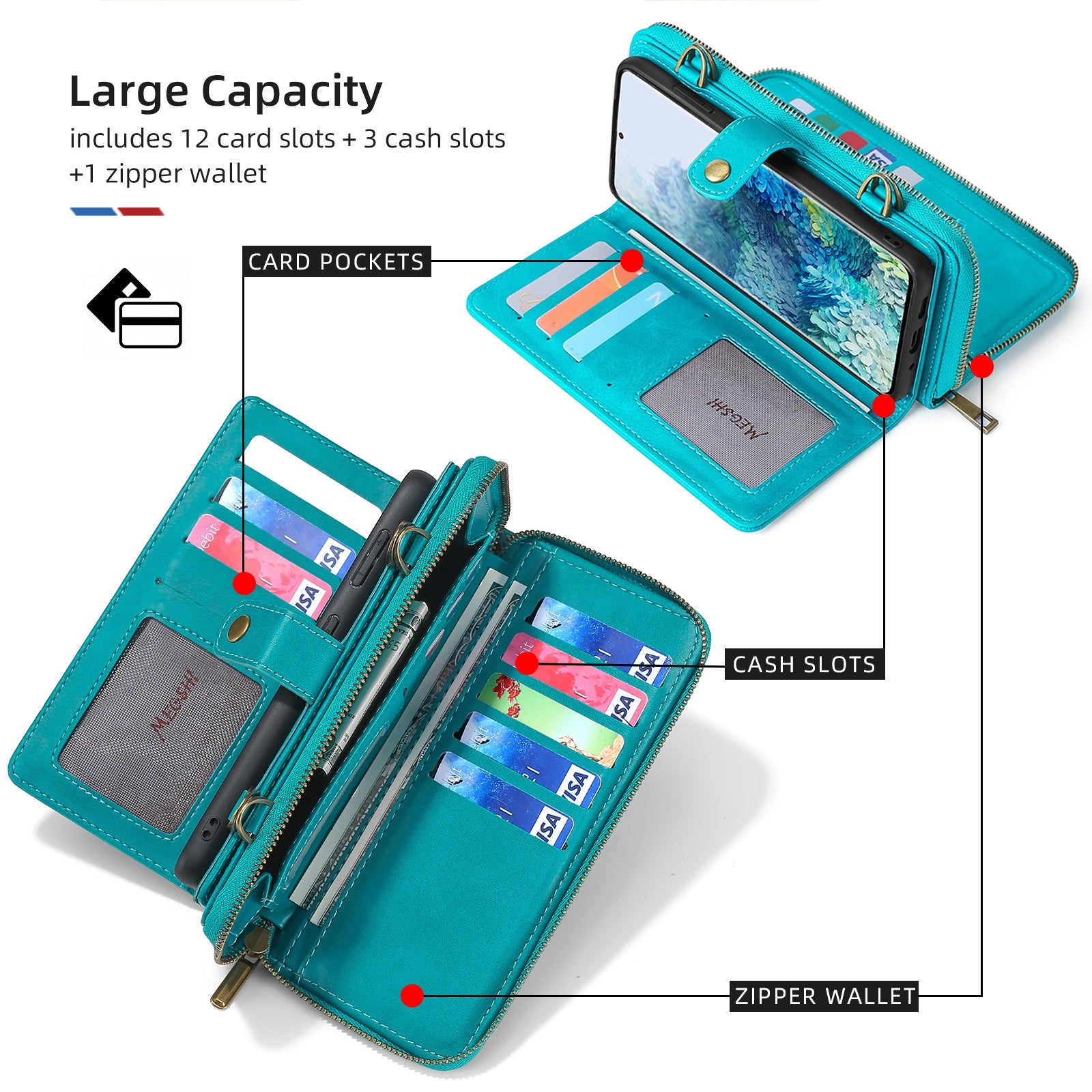 Iphone case with diagonal crossI multifunctional Iphone case