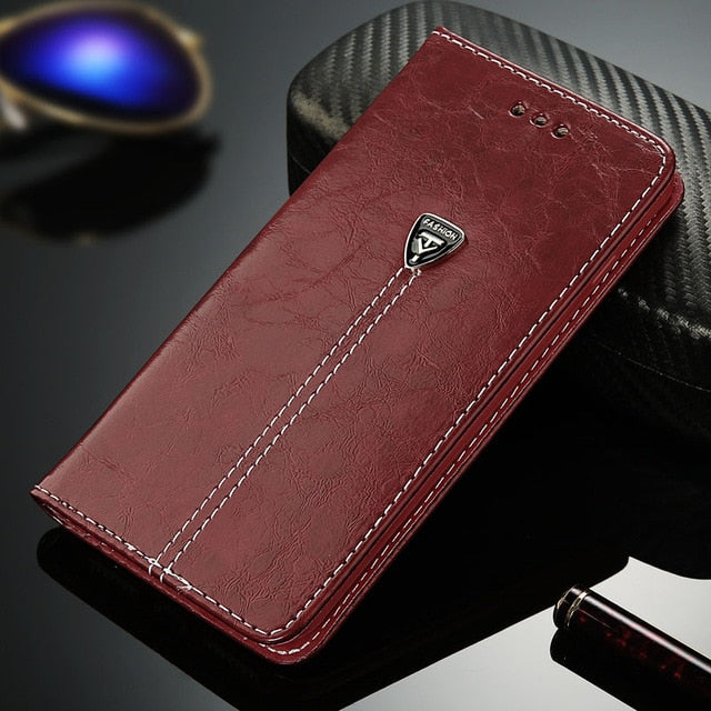Flip Leather Phone Case Wallet Card Slots Cases