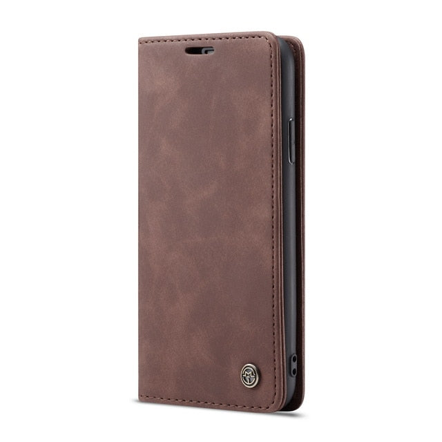 Luxury Leather Wallet Flip Case for iPhone