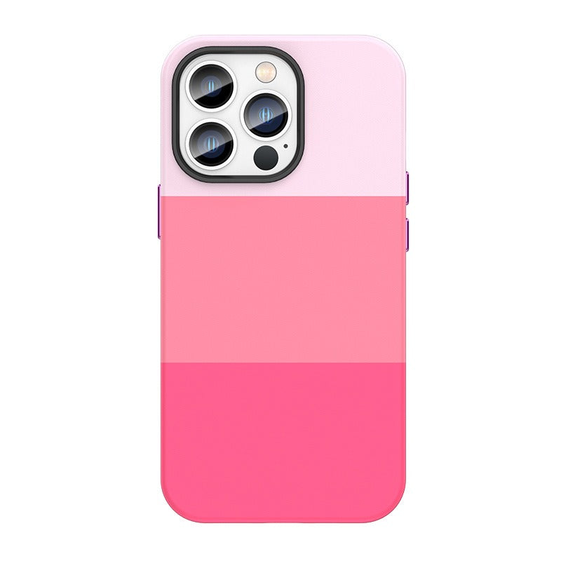 Mobile phone case  three color splicing g anti-drop case cover