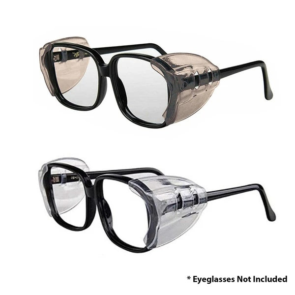 2 Pairs Side  For Eye Glasses Slip On Safety Glasses Shield Universal US