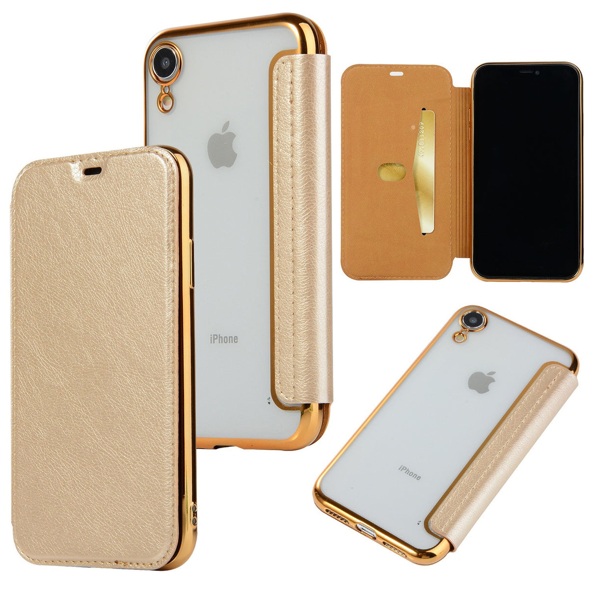Ultra-thin phone case electroplated  flip leather case