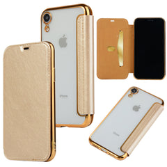 Ultra-thin phone case electroplated  flip leather case
