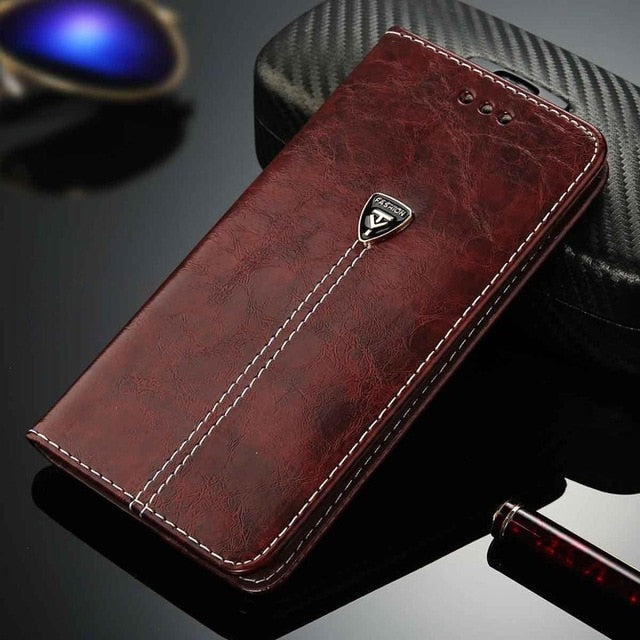 Flip Leather Phone Case Wallet Card Slots Cases