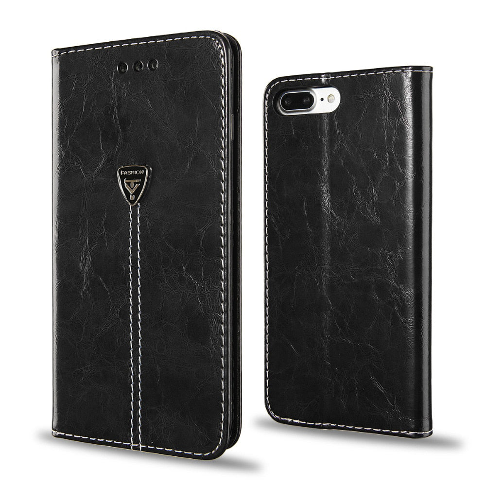 Flip Leather Phone Case Wallet Card Slots Cases