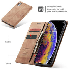 Luxury Leather Wallet Flip Case for iPhone