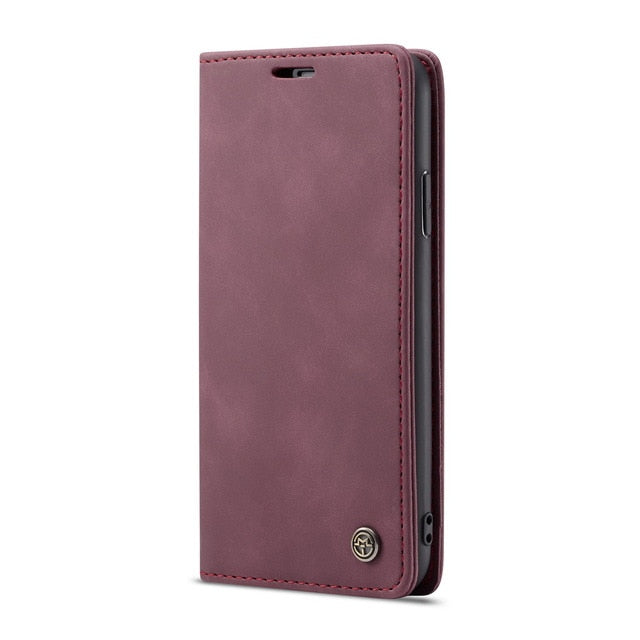 Luxury Leather Wallet Flip Case for iPhone