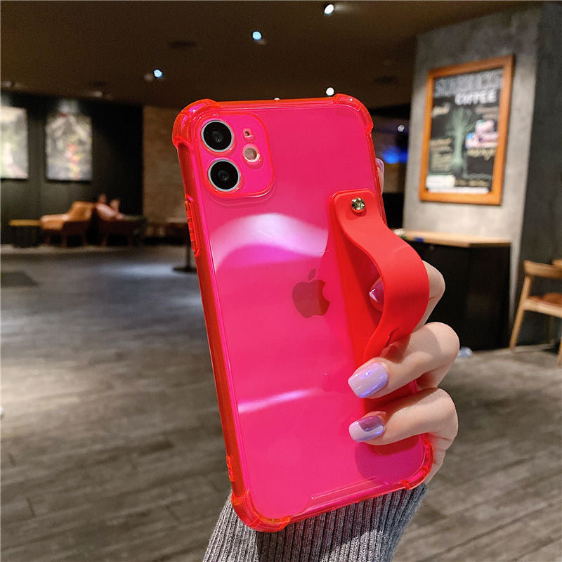 Wrist Strap Transparent Phone Case