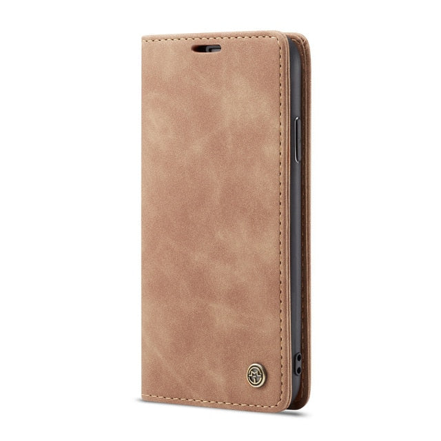 Luxury Leather Wallet Flip Case for iPhone