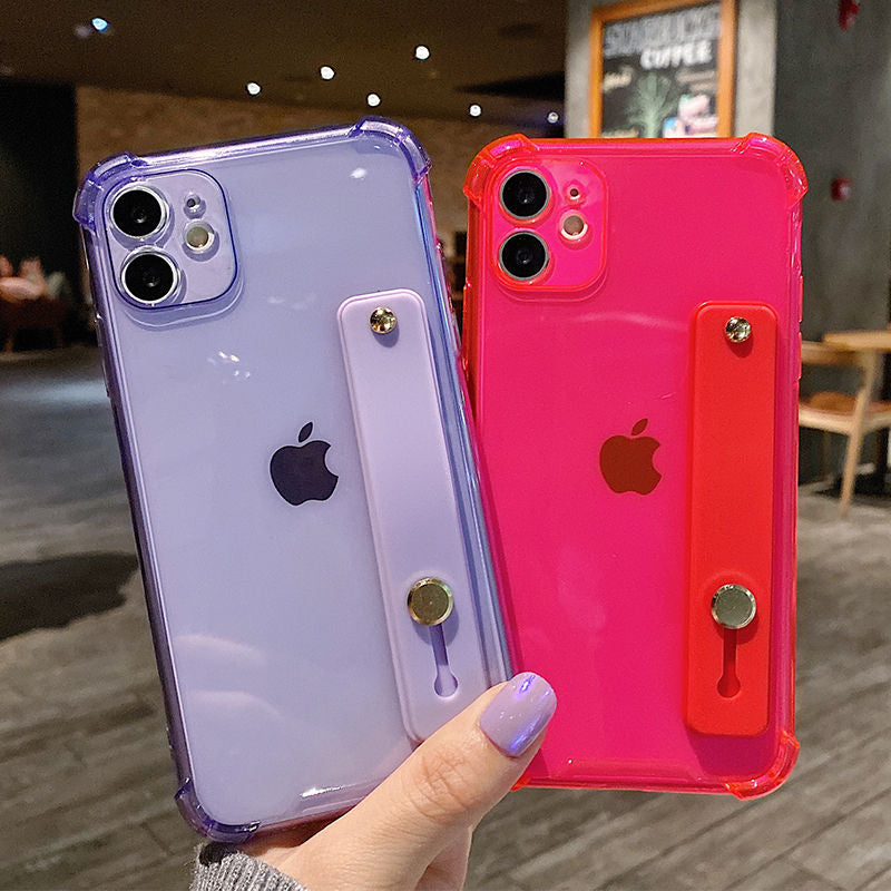 Wrist Strap Transparent Phone Case