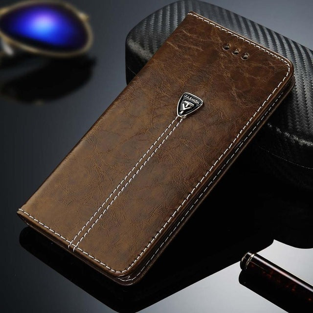 Flip Leather Phone Case Wallet Card Slots Cases