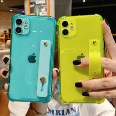 Wrist Strap Transparent Phone Case