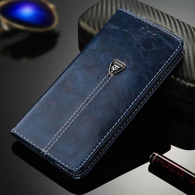 Flip Leather Phone Case Wallet Card Slots Cases