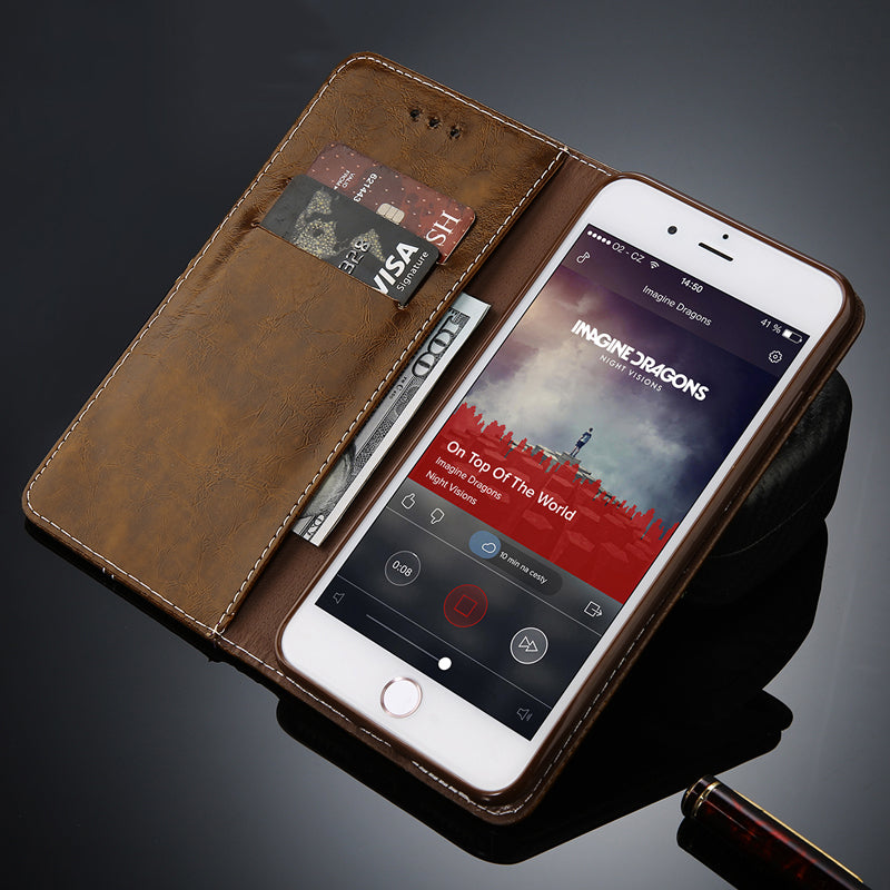 Flip Leather Phone Case Wallet Card Slots Cases