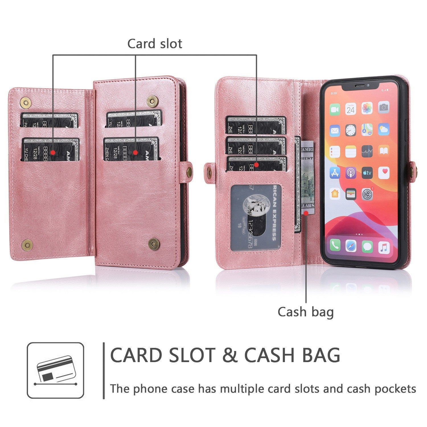 Multifunctional phone case wallet protective case