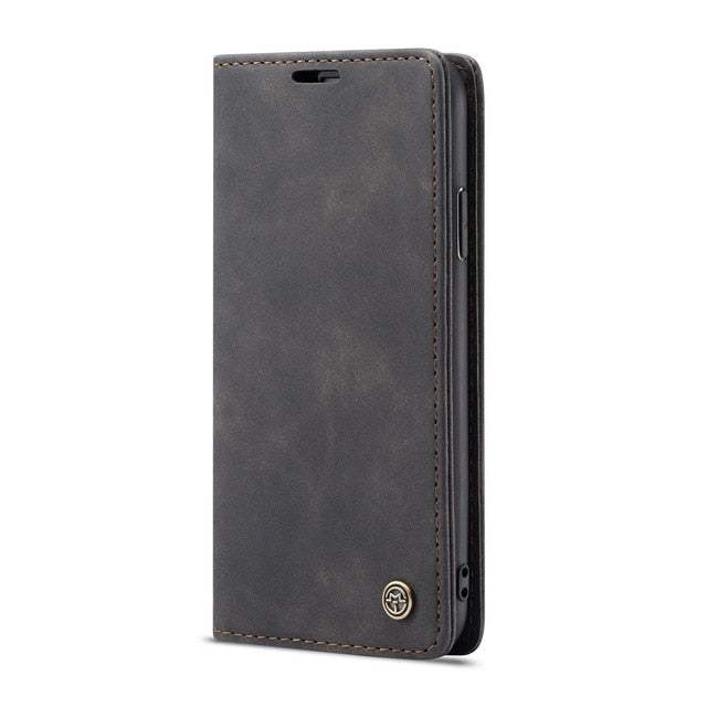Luxury Leather Wallet Flip Case for iPhone