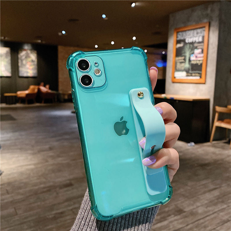 Wrist Strap Transparent Phone Case