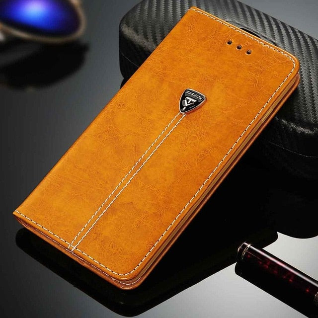Flip Leather Phone Case Wallet Card Slots Cases