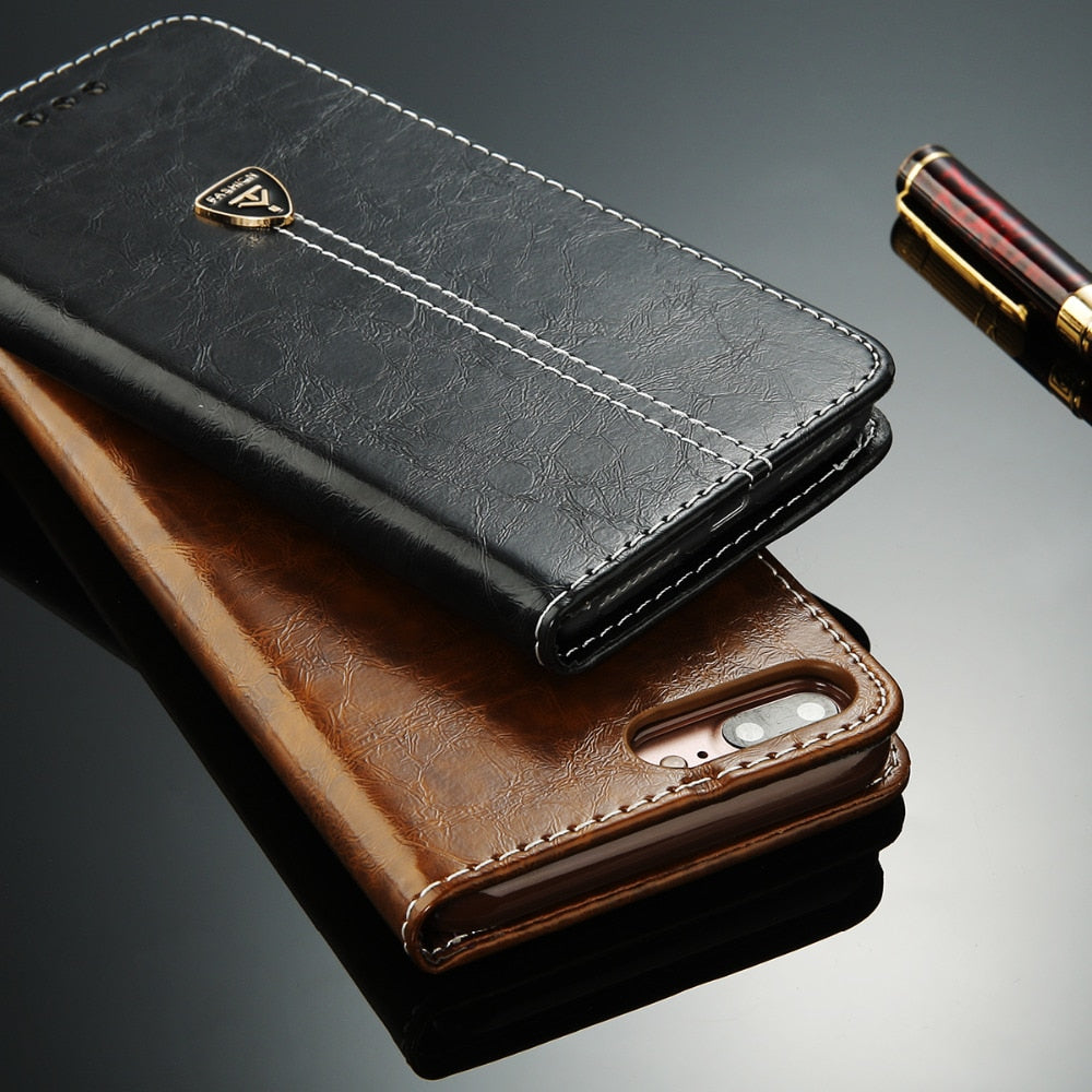 Flip Leather Phone Case Wallet Card Slots Cases