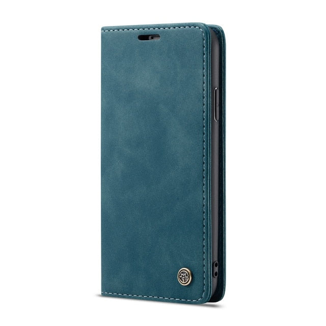 Luxury Leather Wallet Flip Case for iPhone