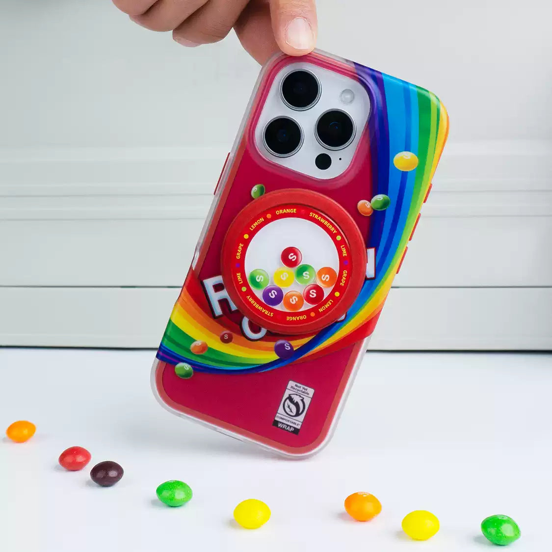 Shell Drum Island original rainbow candy phone case