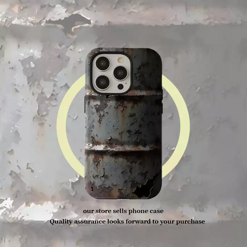 Shell World Broken Rust Oil Barrel Simulation  Protective Case