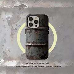Shell World Broken Rust Oil Barrel Simulation  Protective Case