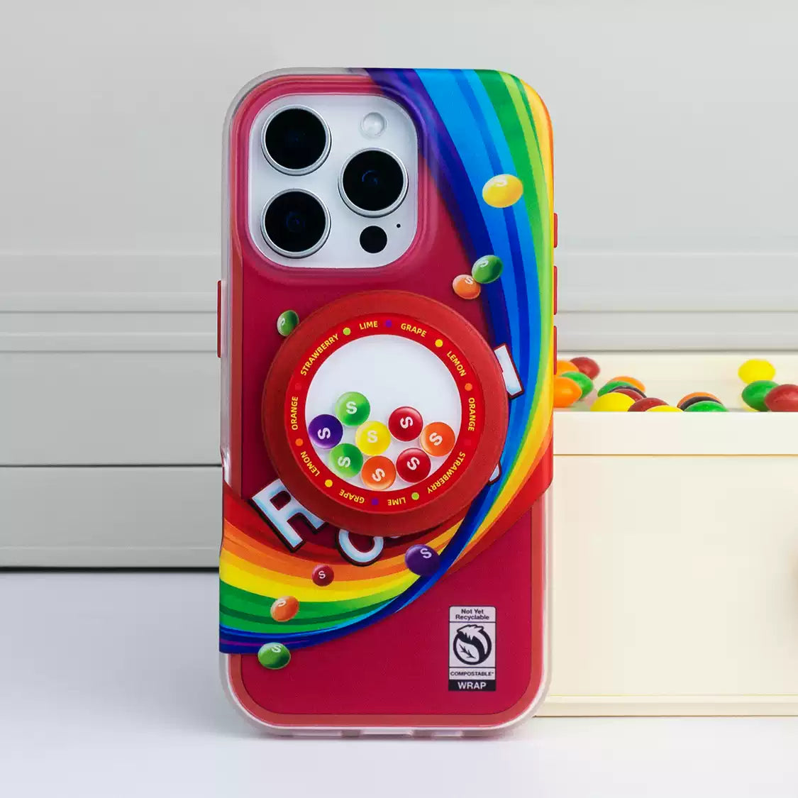 Shell Drum Island original rainbow candy phone case