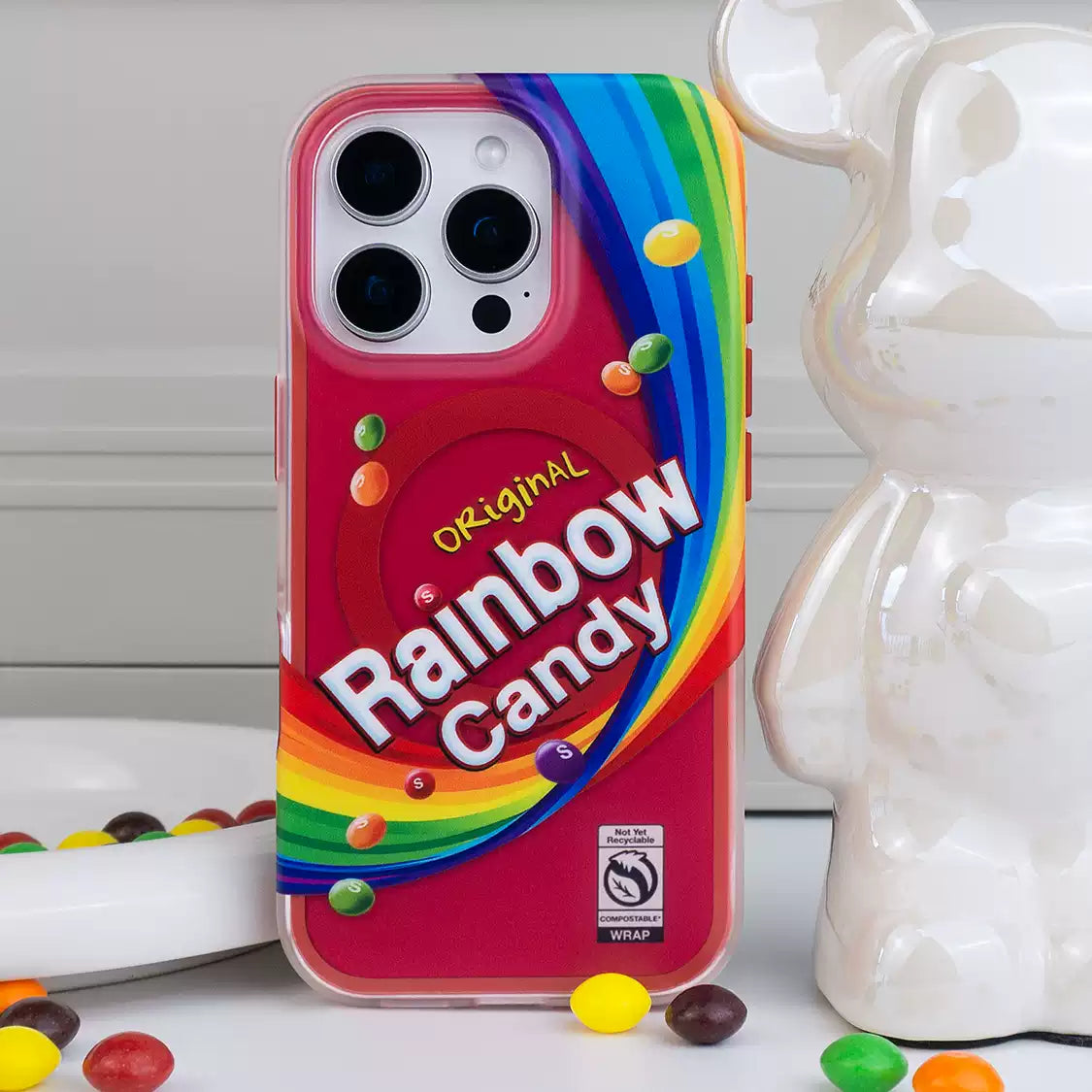 Shell Drum Island original rainbow candy phone case