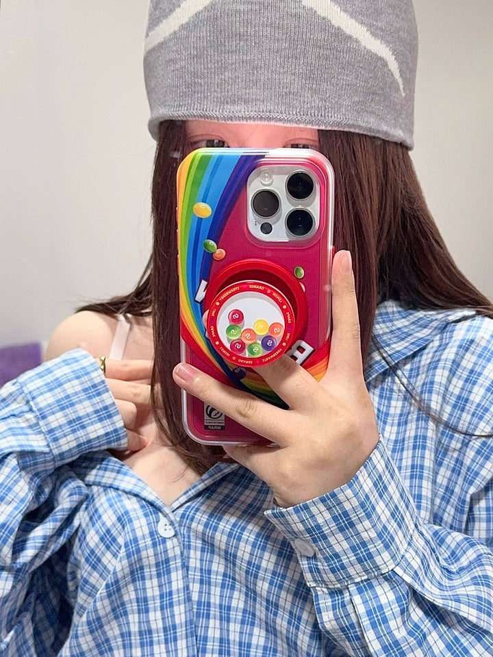 Shell Drum Island original rainbow candy phone case