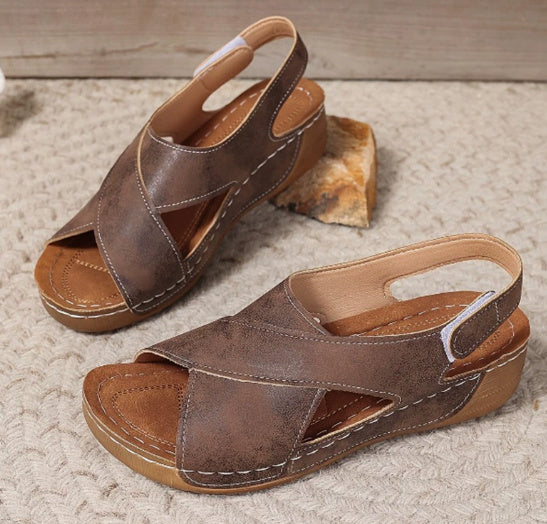 Roman Sandals Platform Platform With Skirt Casual Open Toe All-matching Beach