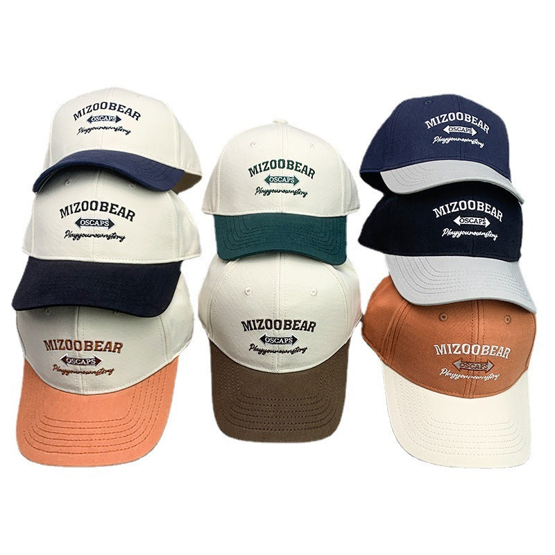 Simple Color Matching Letters Graffiti Cotton Embroidery Sports Breathable Baseball Cap